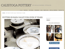 Tablet Screenshot of calistogapottery.com